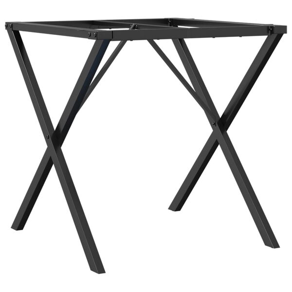 vidaXL Pieds de table à manger cadre en X 70x70x73 cm acier