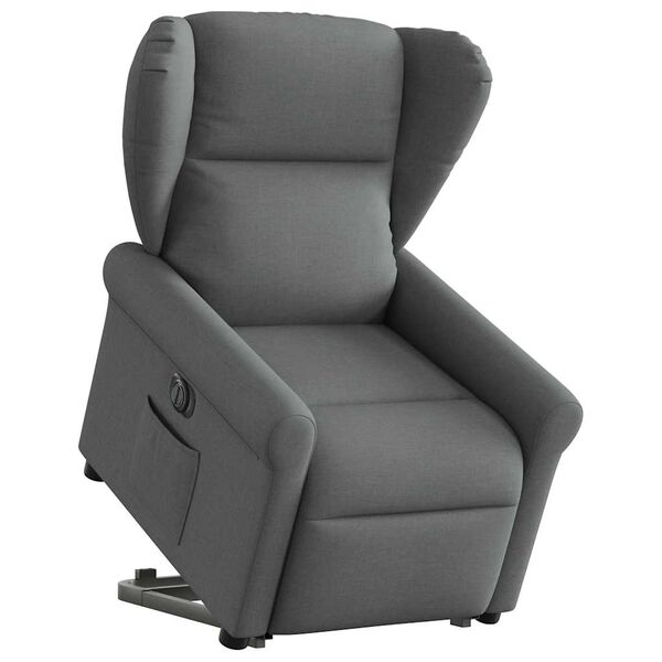 vidaXL Fauteuil inclinable &eacute;lectrique gris fonc&eacute; tissu