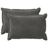 vidaXL Housse de coussin 2 pcs HOUTEN Gris fonc&eacute; 30 x 50 cm Velours