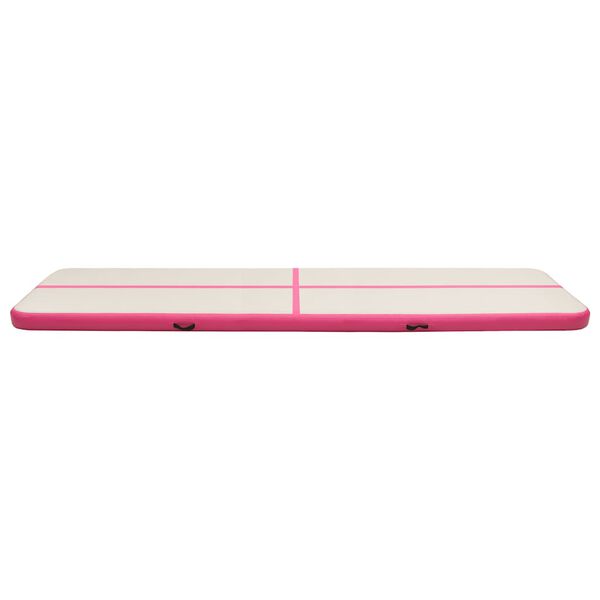 vidaXL Tapis gonflable de gymnastique avec pompe 700x100x20cm PVC Rose