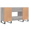 vidaXL Bureau sonoma gris 140x50x75 cm bois d'ingénierie