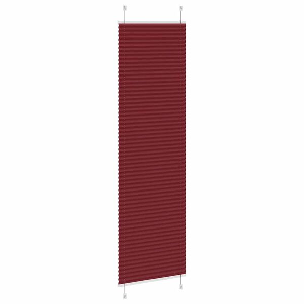 vidaXL Store pliss&eacute; rouge bordeaux 65x200 cm largeur du tissu 64,4 cm