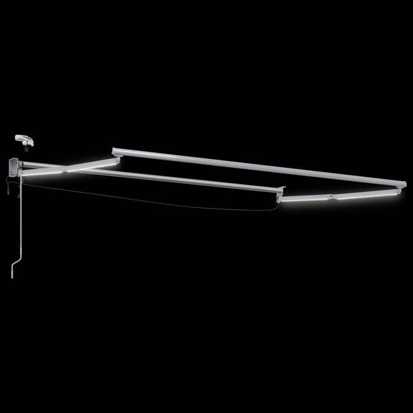 vidaXL Cadre de store r&eacute;tractable &eacute;lectrique Blanc 3,5 x 2 m Aluminium