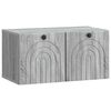 vidaXL Meuble TV mural Sonoma gris 59,5 x 31 x 30 cm Bois d'ing&eacute;nierie