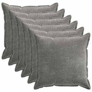vidaXL Housse de coussin 6 pcs HOUTEN Gris fonc&eacute; 55 x 55 cm