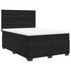 vidaXL Sommier &agrave; lattes de lit avec matelas Noir 140x190 cm Velours