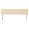 vidaXL T&ecirc;tes de lit 2 pcs Cr&egrave;me 100x5x78/88 cm Tissu