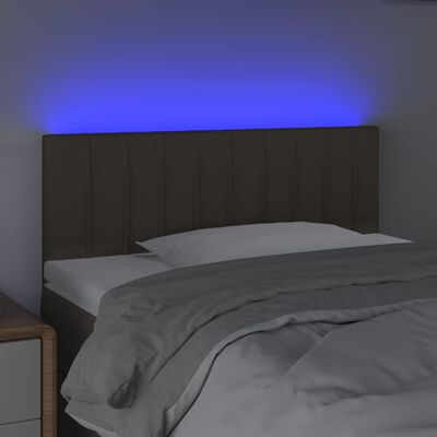 vidaXL Tête de lit à LED Taupe 90x5x78/88 cm Tissu