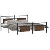 vidaXL Cadre de lit en métal sans matelas chêne marron 183x213 cm