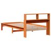 vidaXL Lit biblioth&egrave;que sans matelas cire marron 90x200 cm pin massif
