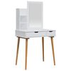 vidaXL Ensemble de Coiffeuse FAUSKE 3 pcs Blanc 76 x 50 x 143 cm