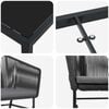 vidaXL Ensemble de salle &agrave; manger pour jardin avec coussin 5 pcs Noir