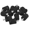 vidaXL Bouton de cabinet 12 pi&egrave;ces Noir 18 x 23 mm Fer