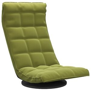 vidaXL Chaise de sol pivotante Vert clair Velours