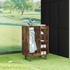 vidaXL Armoire de Golf avec roue Uni Ch&ecirc;ne fum&eacute; 65 x 45 x 98 cm