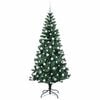 vidaXL Sapin de No&euml;l artificiel pr&eacute;-&eacute;clair&eacute; Vert 210 cm PVC et m&eacute;tal