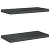 vidaXL &Eacute;tag&egrave;res murales 2 pcs 50x23,5 cm noir acier inoxydable