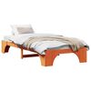 vidaXL Cadre de lit Brun cire 90 x 190 cm Pin massif
