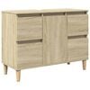 vidaXL Meuble d'&eacute;vier ch&ecirc;ne sonoma 80x33x60 cm bois d'ing&eacute;nierie