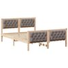vidaXL Cadre de lit avec tête de lit Taupe 140 x 190 cm Pin massif