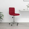 vidaXL Chaise pivotante de bureau Rouge bordeaux Tissu