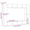 vidaXL Ensemble de meuble TV mural 8 pcs vieux bois bois d'ing&eacute;nierie