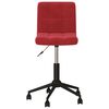 vidaXL Chaises pivotantes &agrave; manger lot de 4 rouge bordeaux velours
