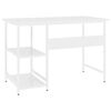 vidaXL Bureau d'ordinateur Blanc 105x50x72 cm MDF et m&eacute;tal