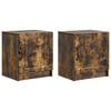 vidaXL Cabinet de chevet 2 pi&egrave;ces Ch&ecirc;ne fum&eacute; 43 x 34,5 x 47 cm
