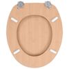 vidaXL Sièges WC lot de 2 avec couvercles MDF Design de bambou