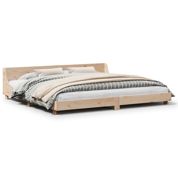 vidaXL Cadre de lit sans matelas 180x200 cm bois massif de pin