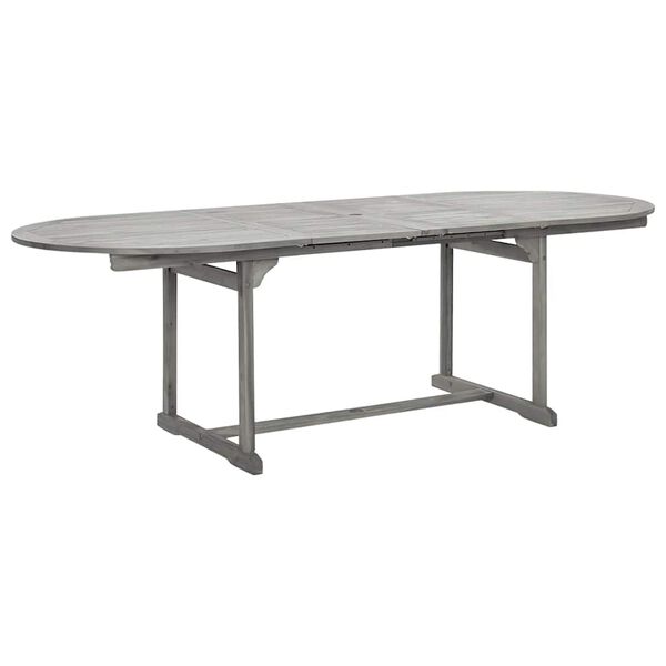 vidaXL Table &agrave; d&icirc;ner de jardin (160-240)x100x75cm Bois d'acacia massif