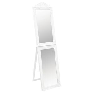 vidaXL Miroir sur pied Blanc 50x200 cm