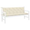 vidaXL Coussin de banc de jardin blanc crème tissu oxford