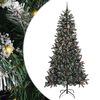 vidaXL Sapin de No&euml;l artificiel Vert 240 cm PVC, plastique et acier