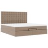 vidaXL Cadre de lit ottoman et matelas cappuccino 180x200cm similicuir