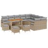 vidaXL Ensemble de canap&eacute; de jardin 13 pcs Beige et Gris clair