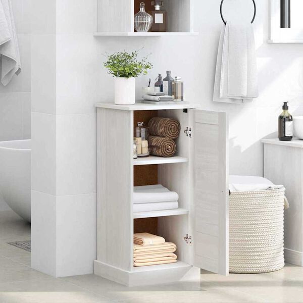 vidaXL Armoire de salle de bain avec porte VIGO Blanc et Blanc Antique