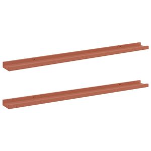 vidaXL &Eacute;tag&egrave;re Murale 2 pc Rouge 100 x 9 x 3 cm Bois d'ing&eacute;nierie