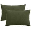 vidaXL Housse de coussin 2 pc HEERLEN Vert 50 x 80 cm velours c&ocirc;tel&eacute;