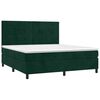 vidaXL Sommier &agrave; lattes de lit matelas et LED Vert fonc&eacute; 180x200 cm