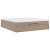 VidaXL Cadre de lit ottoman et matelas cappuccino 160x200cm similicuir