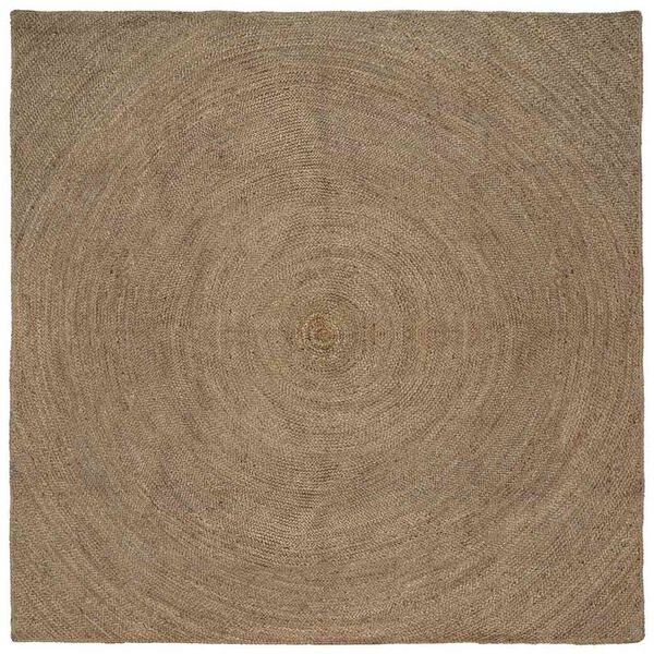 vidaXL Tapis de surface Carr&eacute; Gris 200 x 200 cm Jute