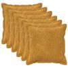 vidaXL Housse de coussin 6 pc HOUTEN Jaune 50 x 50 cm