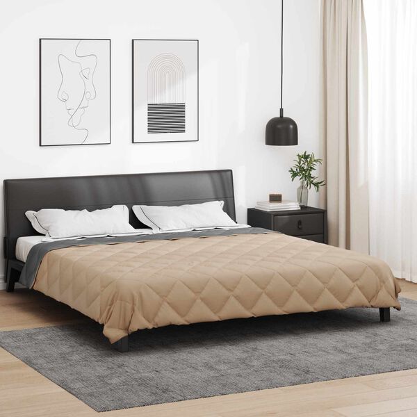 vidaXL Duvet complet toute l'ann&eacute;e Anthracite et Taupe 220 x 240 cm