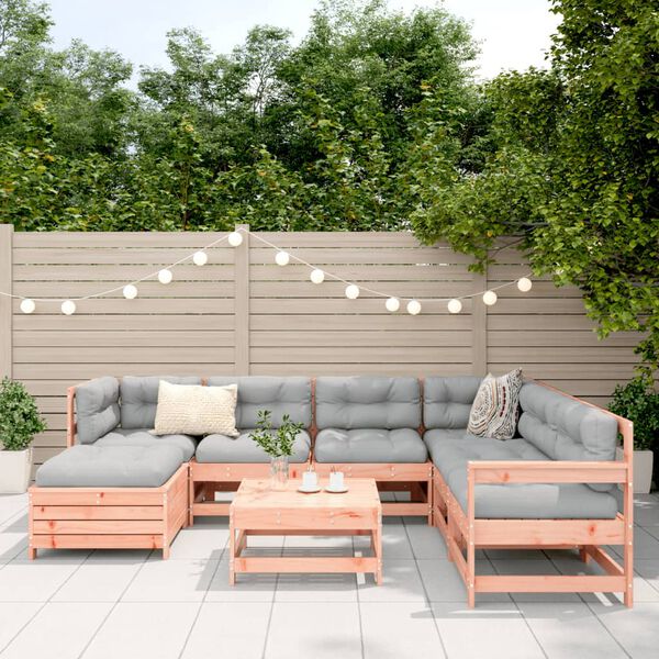 vidaXL Salon de jardin 8 pcs bois massif sapin de douglas