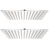 vidaXL Pomme de douche plongeante 2 pcs 30x30 cm Acier inoxydable