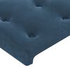 vidaXL T&ecirc;te de lit avec oreilles Bleu fonc&eacute; 103x16x78/88 cm Velours