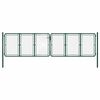 vidaXL Portail de jardin en acier vert 400 x 100 cm