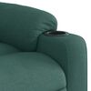 vidaXL Fauteuil inclinable de massage &eacute;lectrique Vert fonc&eacute; Tissu